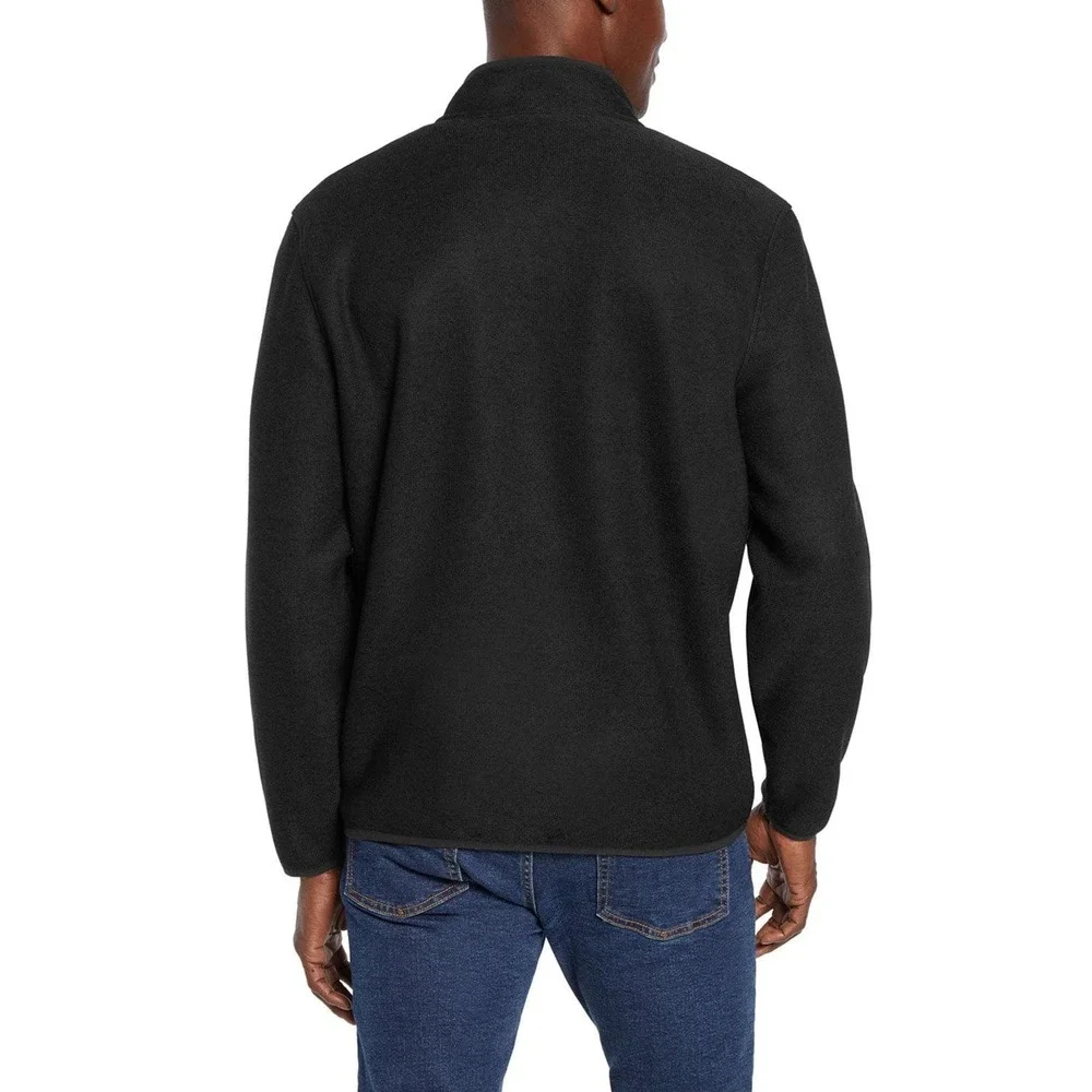 Eddie Bauer Mens Sweater Fleece Pullover‎ Jacket Black Large NWT